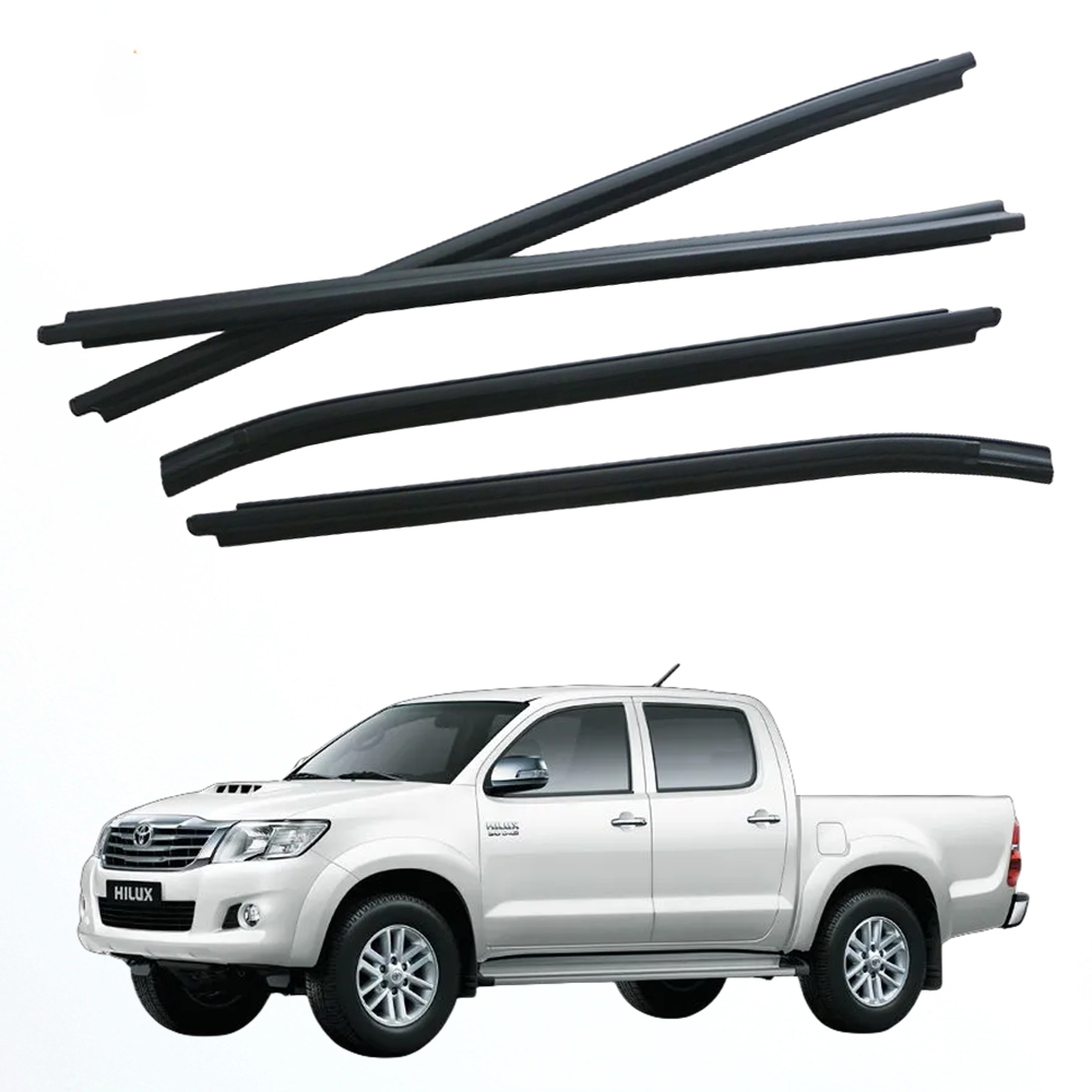 For Toyota-HILUX 2005-2015 Front Rear Door Belt Molding Weatherstrip Kit New 68161-0K010  68162-0K010 68163-0K010 68164-0K010