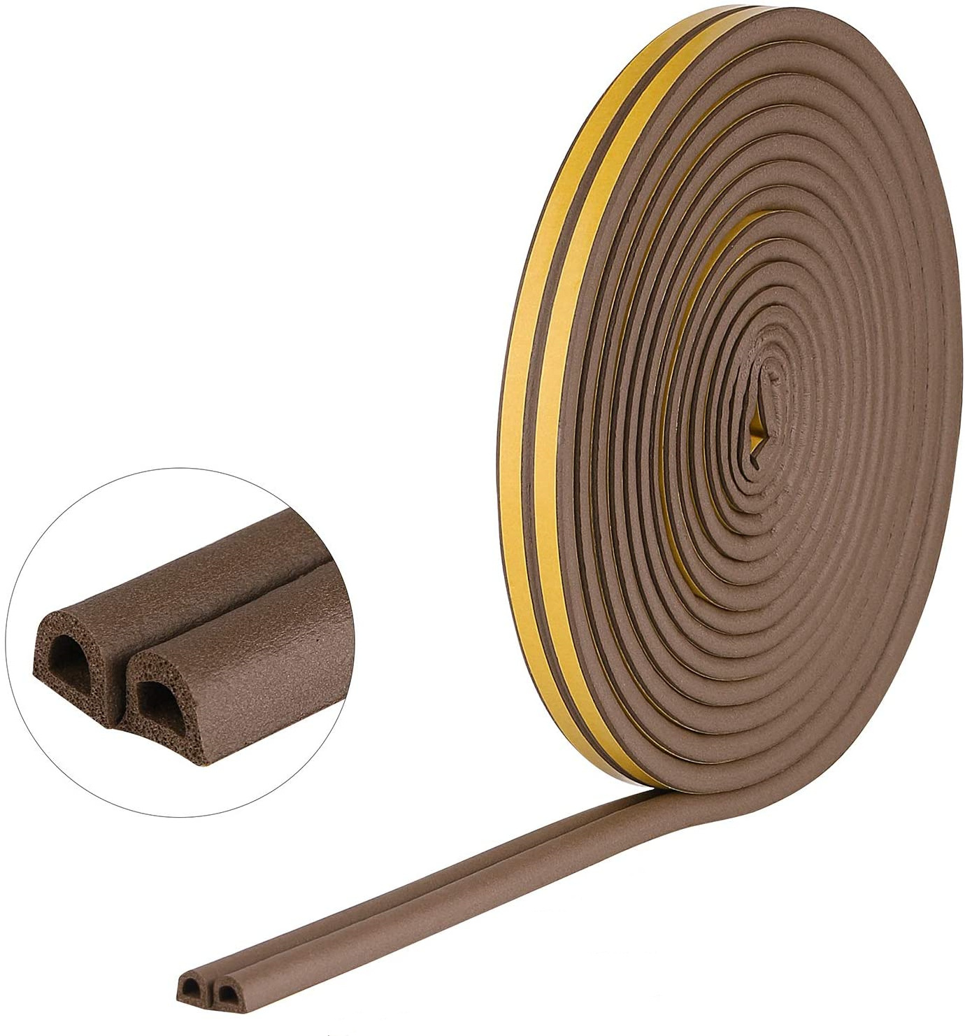 EPDM door and window weatherstrip gap blocker insulation seal strip with self-adhesive tape