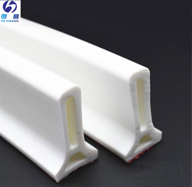 Self-adhesive bathroom silicone seal strip Water Stopper Flood Shower Barrier collapsible threshold