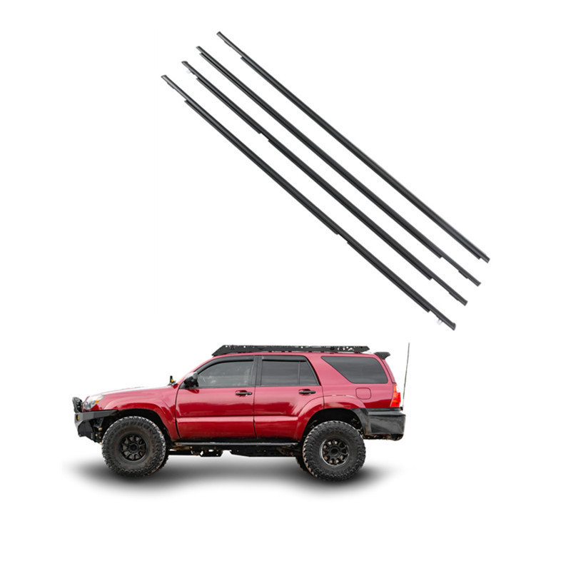 4Pcs Car Door Window Belt Molding Weatherstrip Kit For Toyota 4RUNNER 2003-2009 6816135060 6816235060 6816335030 6816435030