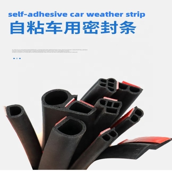 Automotive Self Adhesive car door rubber sealing gaske foam d ring weather stripping B type edge protector trim with glue