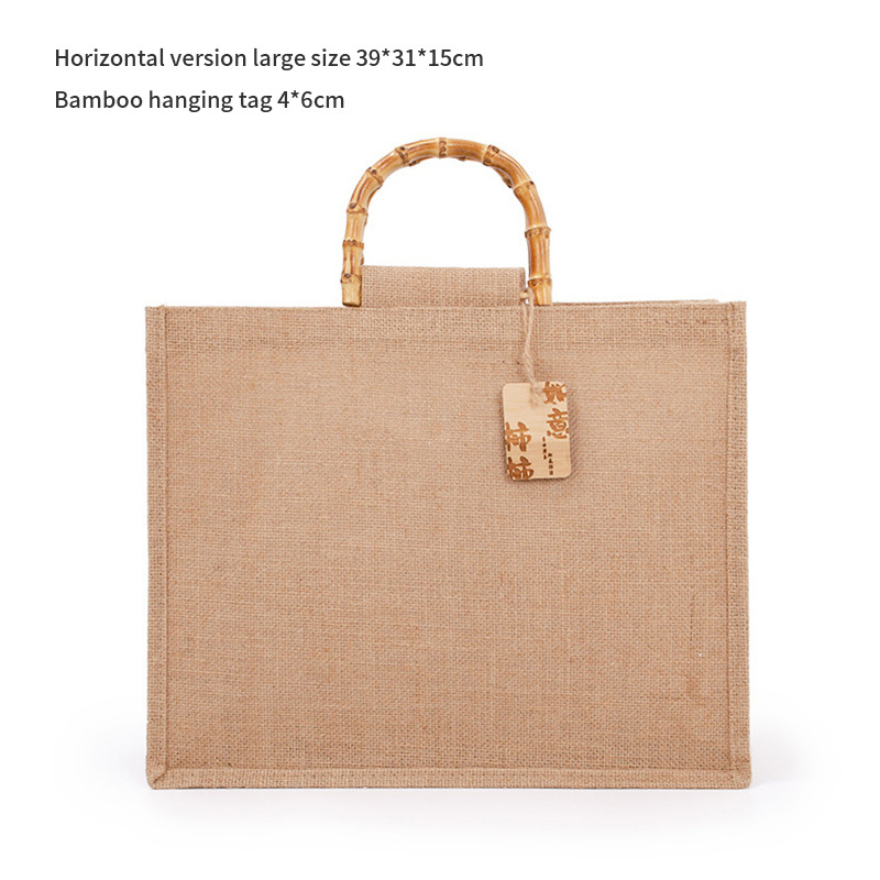 Customized tea packing jute bags Packing Window Jute Bag Tote Buyers jute wine bottle gift bag