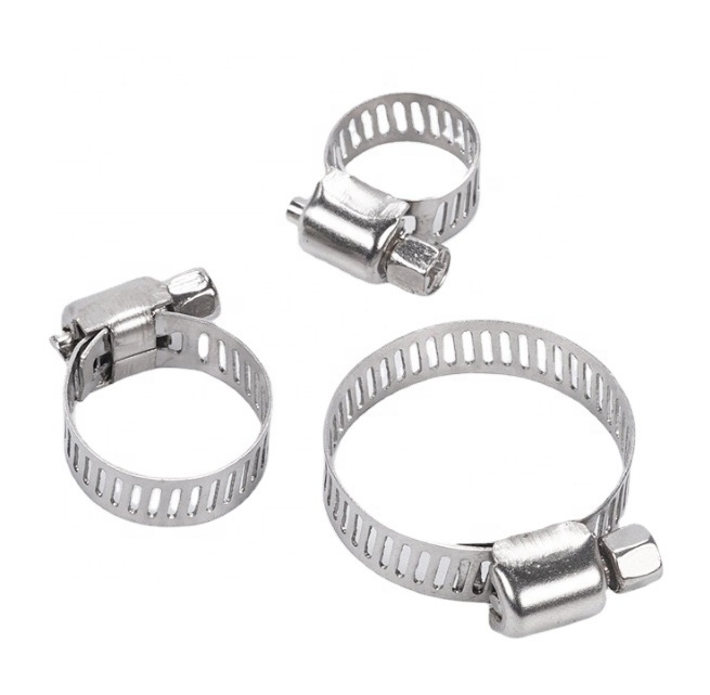 Hot sell custom adjustable flexible American 304 316 stainless steel hose clamp