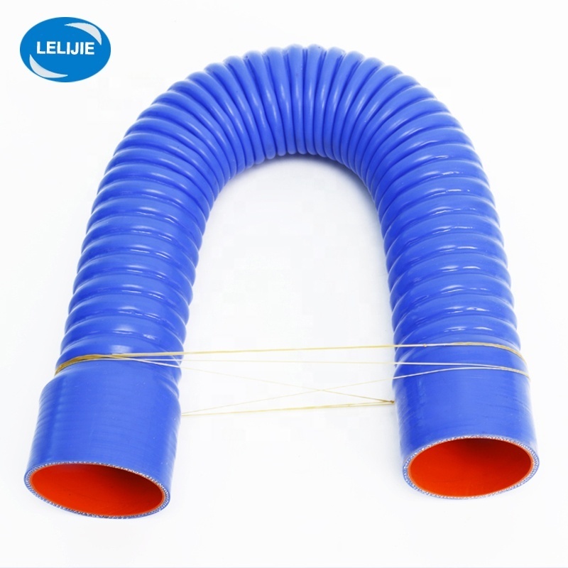 Custom Flexible Automotive Air Coolant Fuel Radiator Turbo Silicone Rubber Braided Hose With Steel Ring Easy To Bend