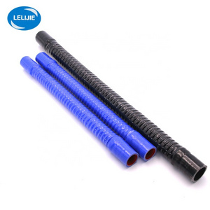 Custom Flexible Automotive Air Coolant Fuel Radiator Turbo Silicone Rubber Braided Hose With Steel Ring Easy To Bend