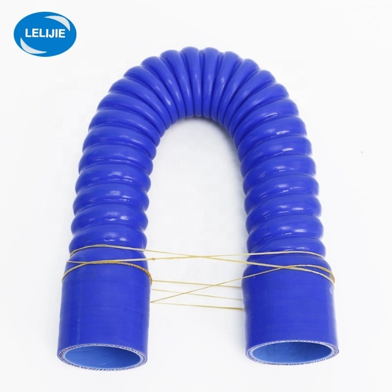 Custom Flexible Automotive Air Coolant Fuel Radiator Turbo Silicone Rubber Braided Hose With Steel Ring Easy To Bend