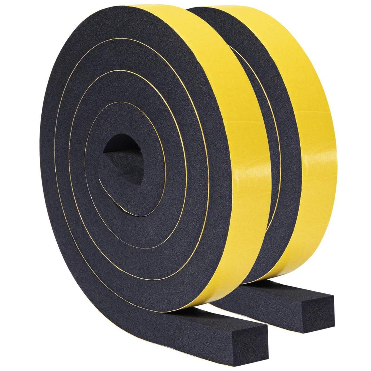 Elastic self-adhesive ultraviolet-proof EPDM foam door and window seal strip