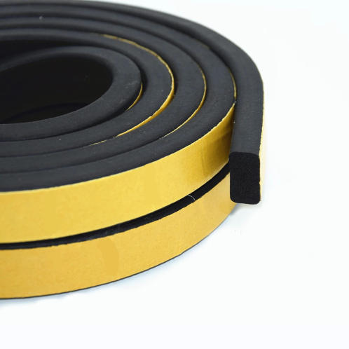 Elastic self-adhesive ultraviolet-proof EPDM foam door and window seal strip