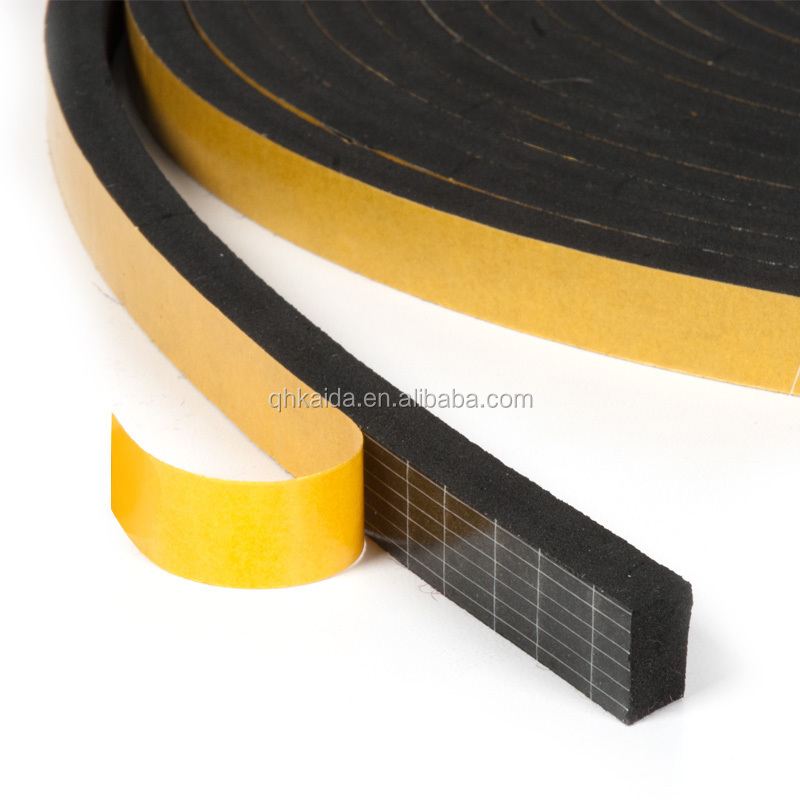 EPDM yellow self adhesive tape closed cell epdm adhesive sponge foam rubber seal strip