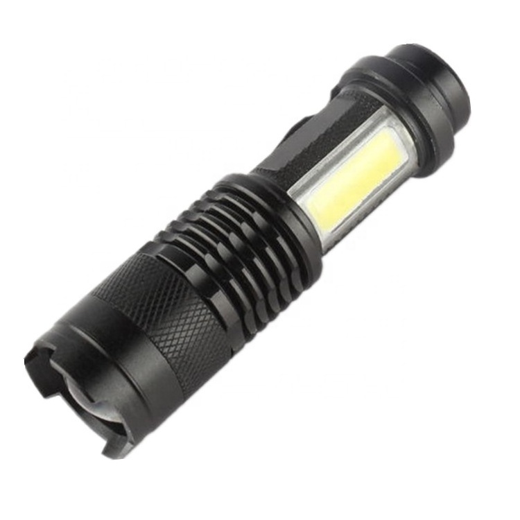 Waterproof 5W SK68 COB Black light Torch Tactical Torche 14500/AA Powered Emergency Mini Led Flashlight With clip For Camping