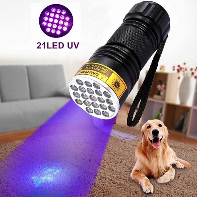 Urine Detector 3*aaa battery powered 21Led UV Flash Light 395nm Ultraviolet Blacklight uv led Flashlight