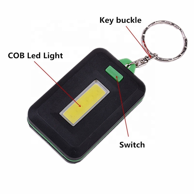 Wholesale Outdoor Emergency COB Backpack lamp ABS Plastic Body Mini LED Keychain Flashlight For Camping Hiking Running Walking