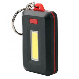 Wholesale Outdoor Emergency COB Backpack lamp ABS Plastic Body Mini LED Keychain Flashlight For Camping Hiking Running Walking