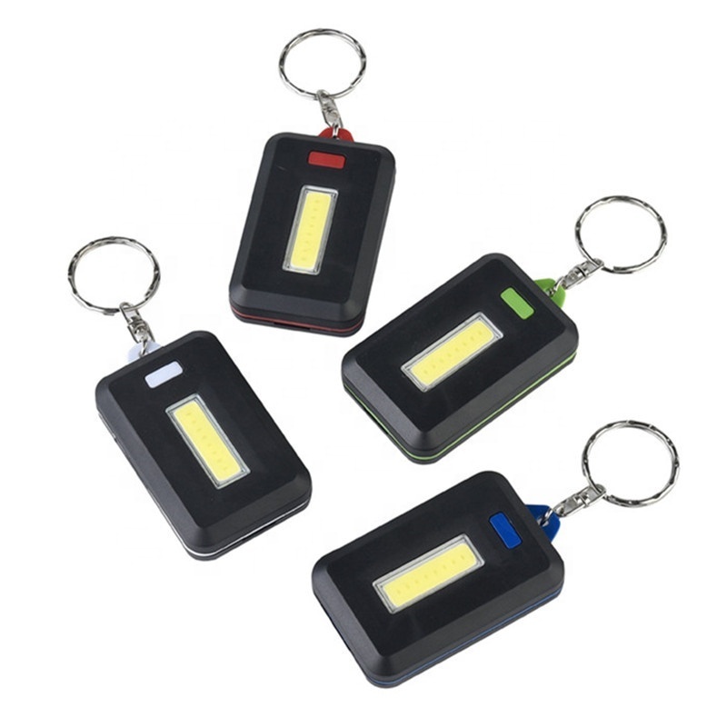 Wholesale Outdoor Emergency COB Backpack lamp ABS Plastic Body Mini LED Keychain Flashlight For Camping Hiking Running Walking