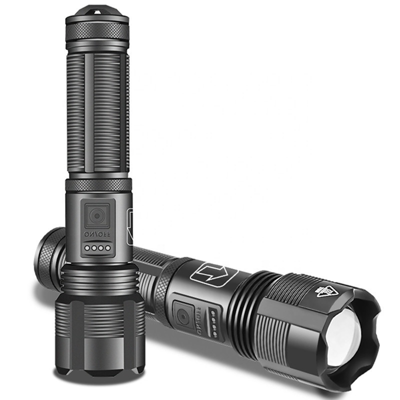 2023 New 20W XHP50.2 Waterproof Zoom High Power Flashlight Super bright Powerful Rechargeable Led Torch Light With 18650 Battery