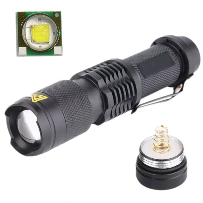 High Power Waterproof Q5 Dimmable Zoom Linterna de Led Pocket Light 3W Small Aluminum Alloy Mini led Flashlight For Camping