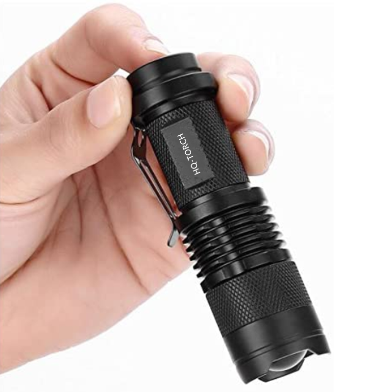 Wholesale Zoomable Pocket Tactical Mini Torch Flash Light Aluminum Alloy Zoom Led Flashlight With Clip