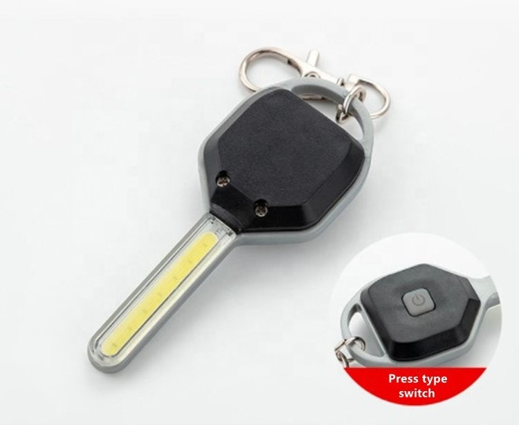 Wholesale Hot Sales Bulk 3W 100LM ABS Mini Key Ring Torch COB LED Flashlight Keychain For Promotion