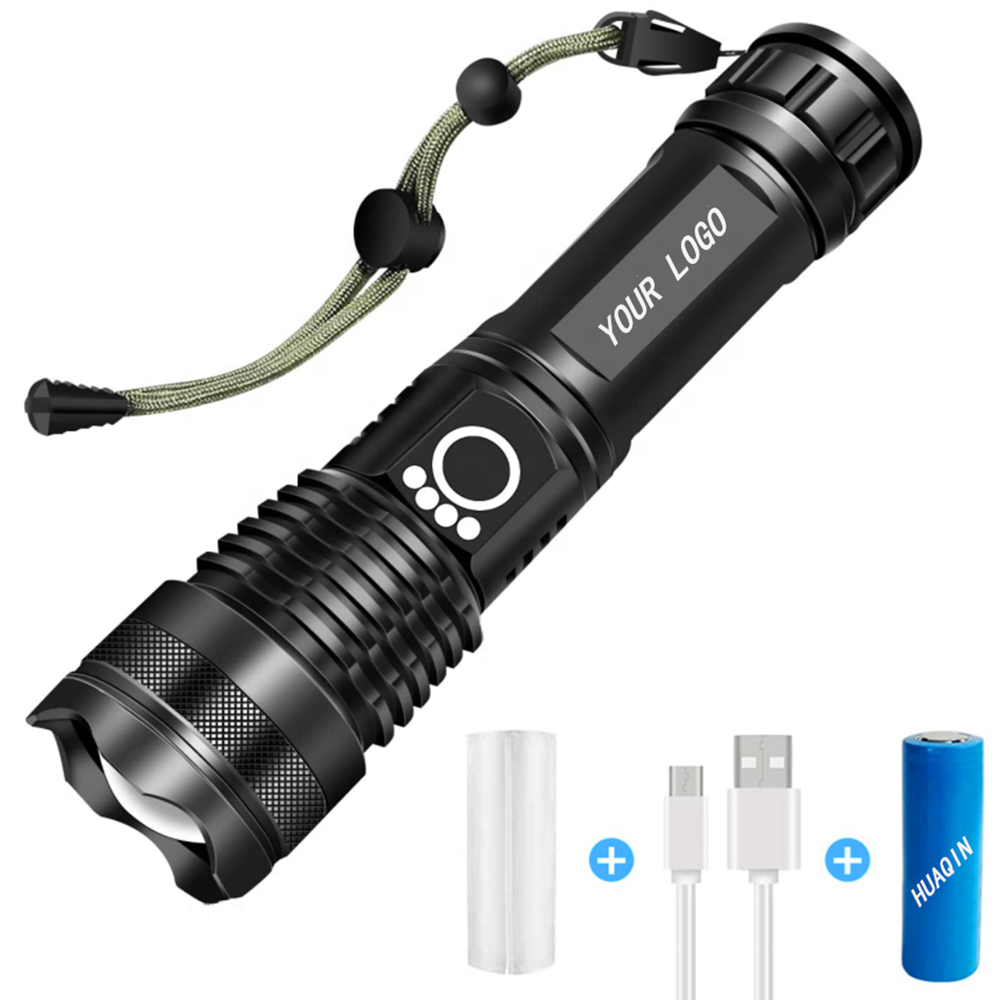 Bright XHP50.2 Water Resistance ZOOM P50 2000 Lumens Led Flashlight Emergency USB Rechargeable XHP50 Flashlights For Camping