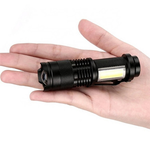 Waterproof 5W SK68 COB Black light Torch Tactical Torche 14500/AA Powered Emergency Mini Led Flashlight With clip For Camping