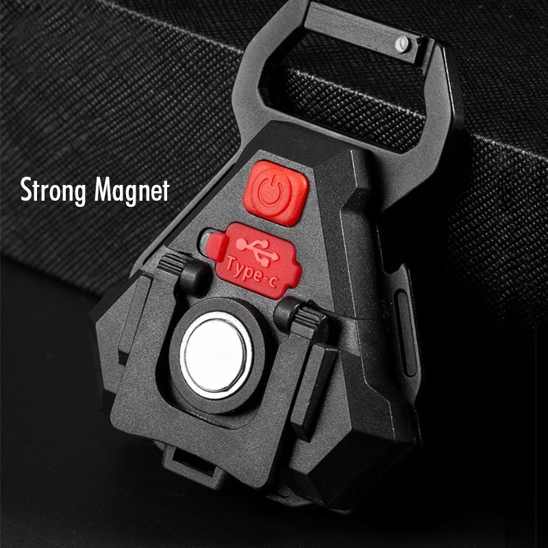 Rechargeable Multi-function Tools Working Flashlight Super Bright Keychain Light Mini led Portable Work light With Bottle Opener