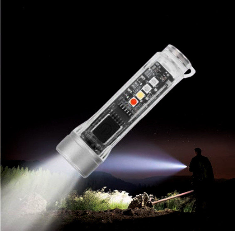 450LM 10W Multi-function Mini Keychain Torch USB Rechargeable EDC Tiny Mini Waterproof Magnetic LED Flashlight