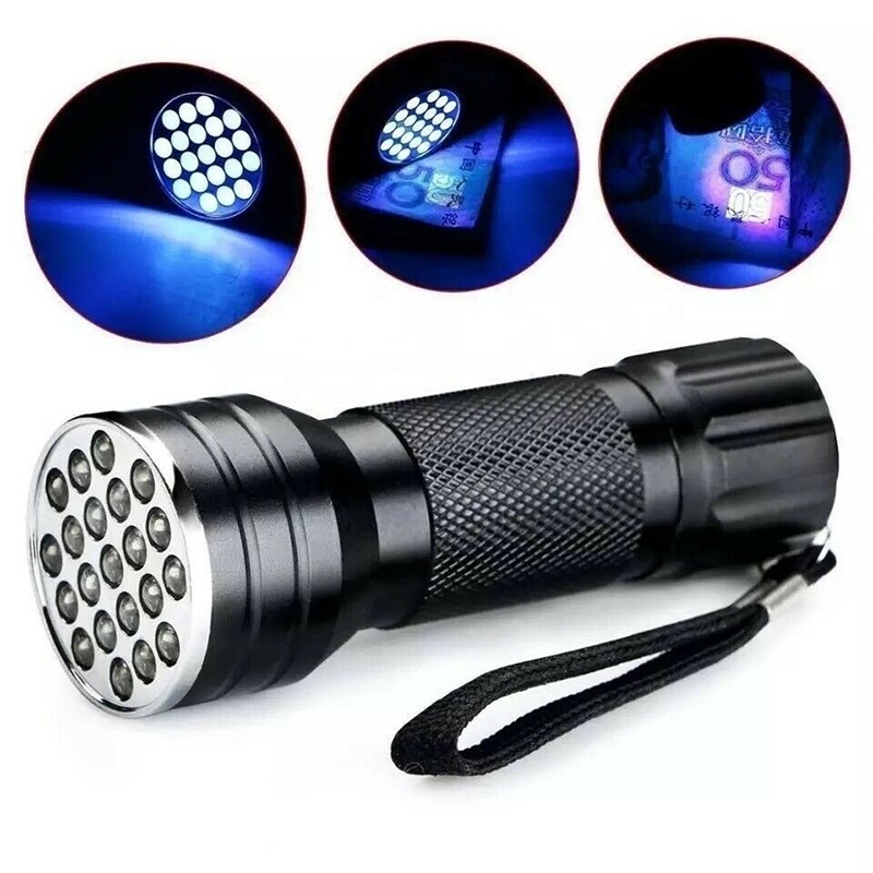 Urine Detector 3*aaa battery powered 21Led UV Flash Light 395nm Ultraviolet Blacklight uv led Flashlight