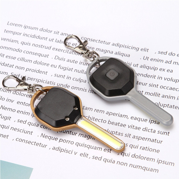 Wholesale Hot Sales Bulk 3W 100LM ABS Mini Key Ring Torch COB LED Flashlight Keychain For Promotion