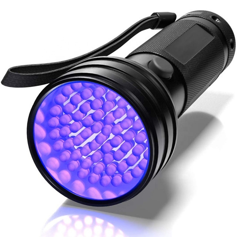 Custom Logo 3W 51LED Ultraviolet Blacklight 395nm UV Light LED Flashlight For Cat Dog Urine Detector, Scorpion Catch