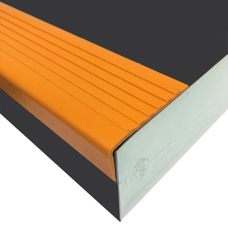 Anti-slip Stair Edge Protection Wood Stair L Shape Anti Slip Pvc Rubber Strip Stair Nosing