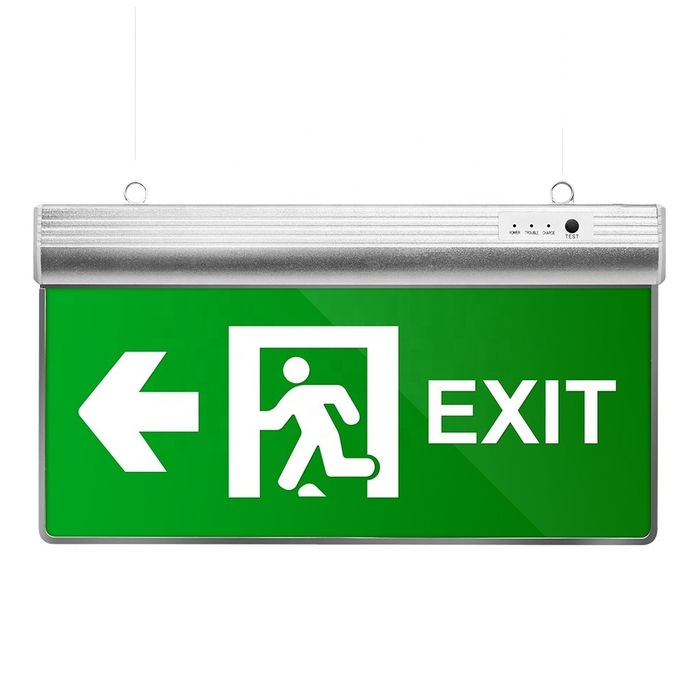 3W 180Mins Battery Backup LED Emergency Exit Sign Lamp Rechargeable Light