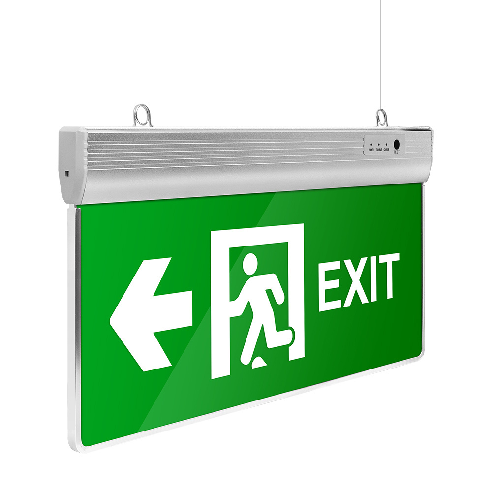 3W 180Mins Battery Backup LED Emergency Exit Sign Lamp Rechargeable Light