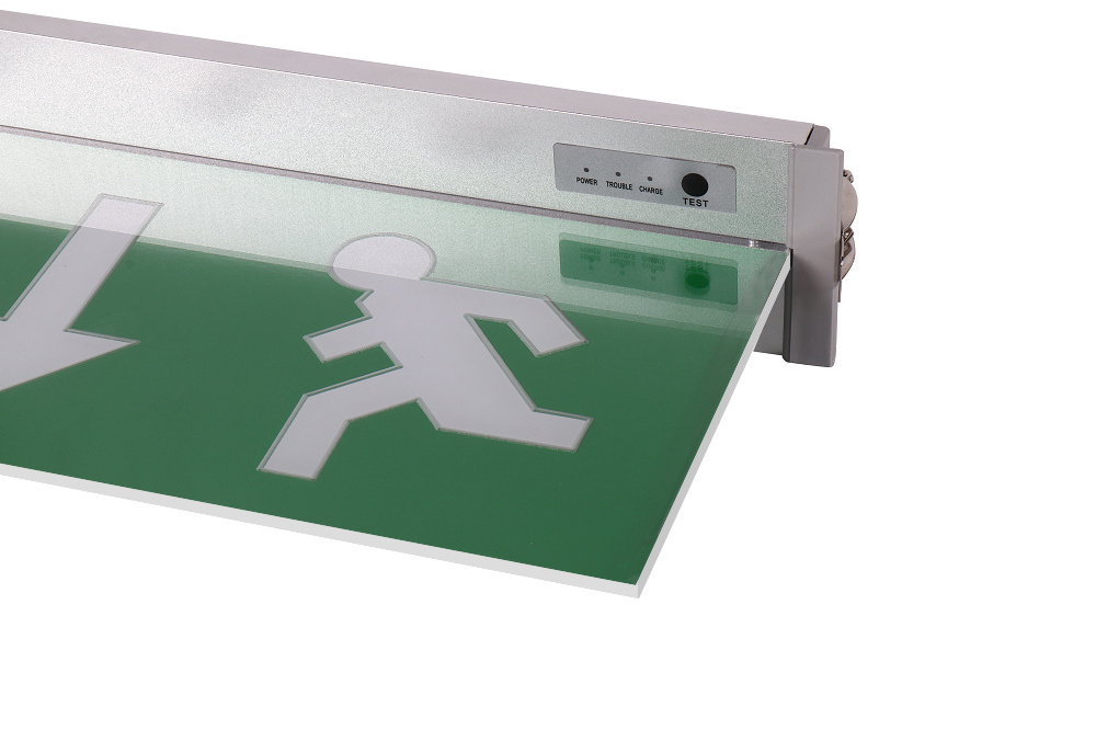 IP30 LED Emergency Light Ni-cd 90 3 Years Business Sign Running Exit Sign Waterproof Double Sided Acrylic Man White Pano 120 6W