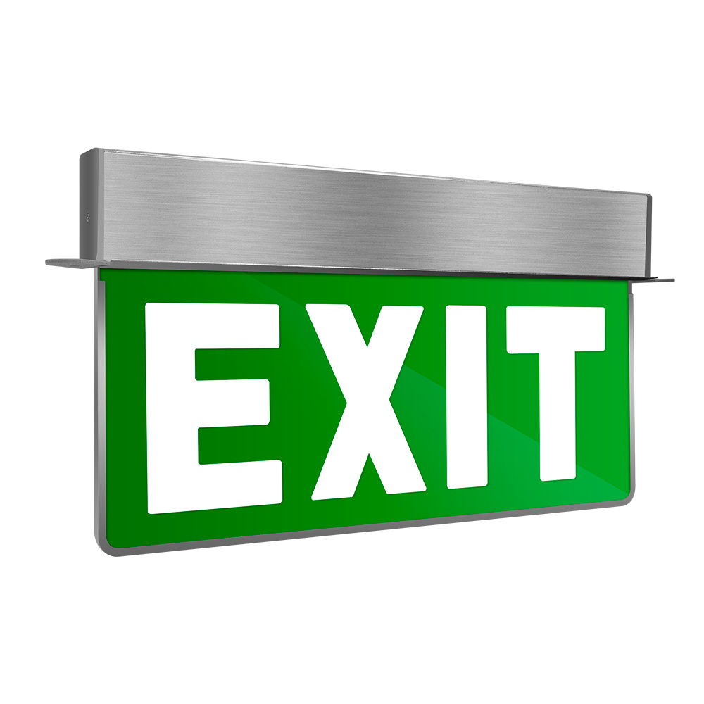 4W Fire Safety Emergency Exit Sign LED White 90 Ni-cd Battery Easy Install, Hanging Led Exit Sign Light 3 Years 3 Hours CE Rohs