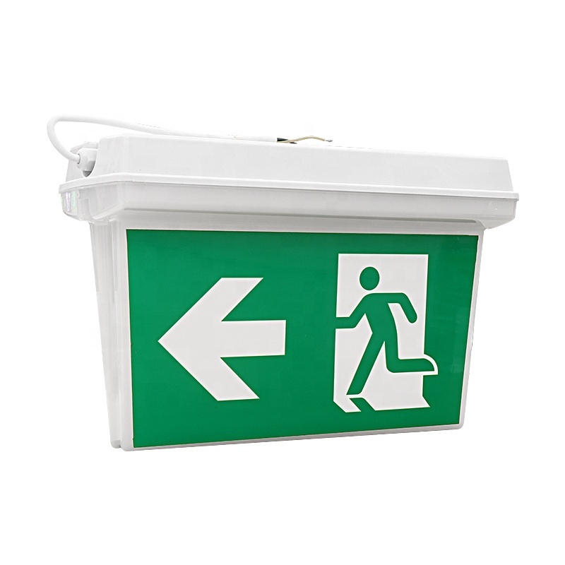 Customized IP65 ceiling mounted waterproof LED exit sign light LED escape light