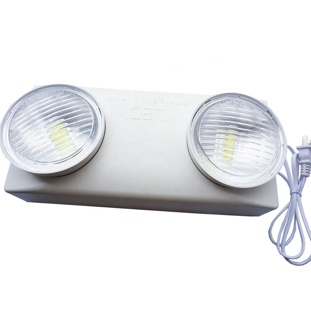 3W 6W COB Emergency Lights Twin Spot Maintained LED Light Rechargeable Lamp White Li-ion Emergency Light Car Idized Pc190 IP 30