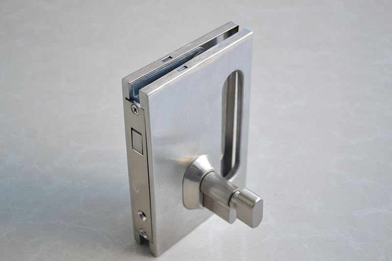 stainless steel sliding glass door lock , frameless glass door lock