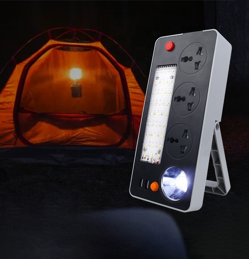 New Design Portable Design Electric Plug Platooninsert Power Sockets for Home Outdoor Camping with Emergency Lights