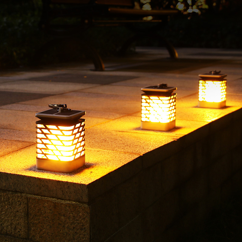 12 LED Solar Flame Flickering Tiki Torch Night Lights Outdoor Solar Flame Lights for Garden Landscape Pathway Decoration solar lights outdoor