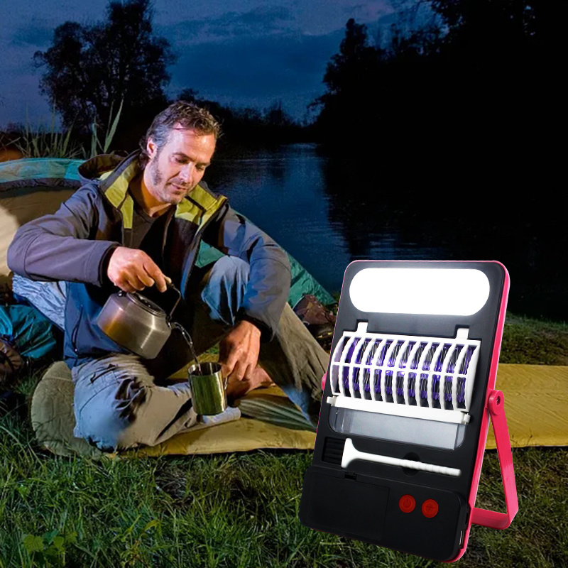 Outdoor Waterproof Solar Powered LED Mosquito Killer Lamp with USB Charging Emergency Lights