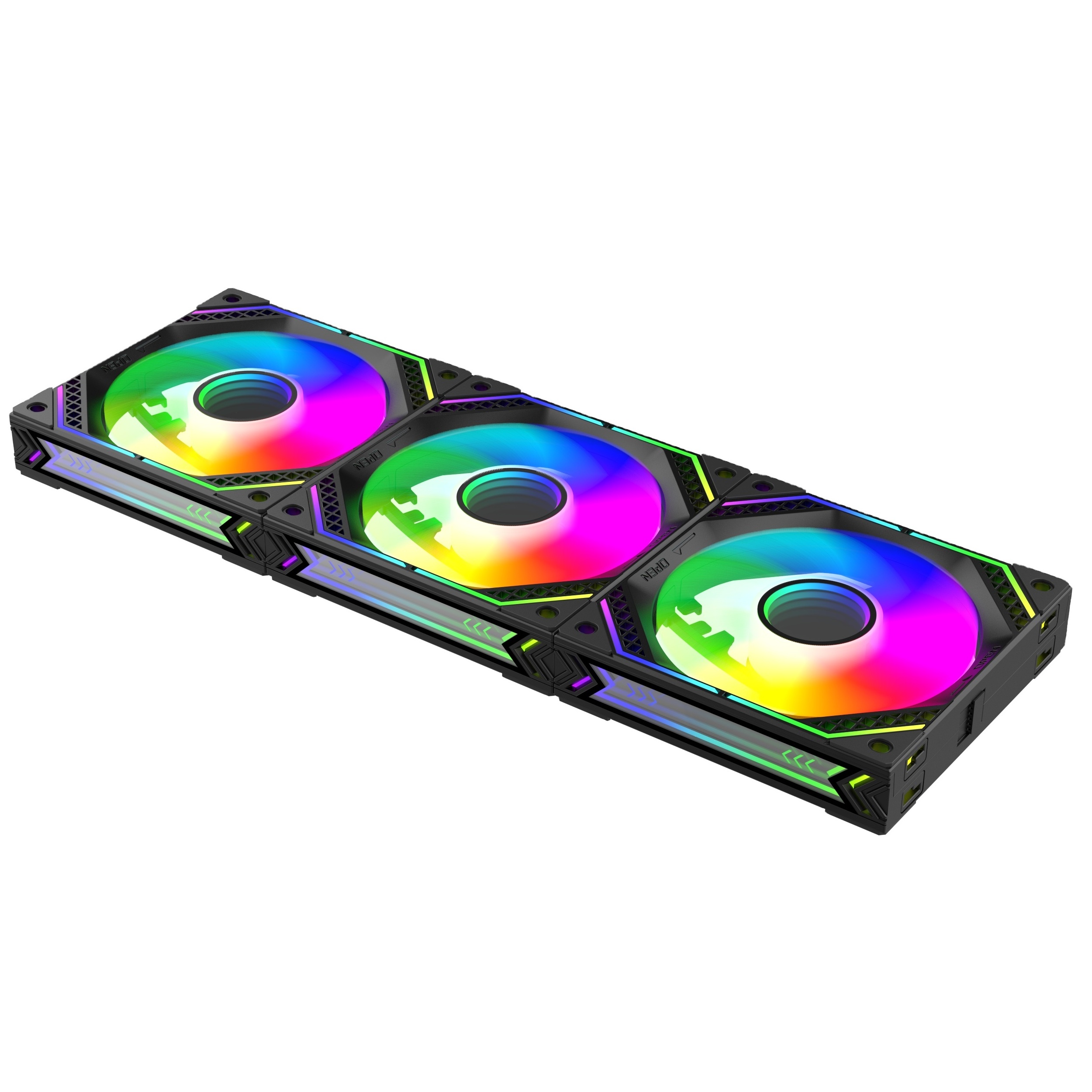 RGB LEDs All-in-One Square Frame Integrated Fan Integrated PWM Control Fan for Computer Case and Liquid Cooling System