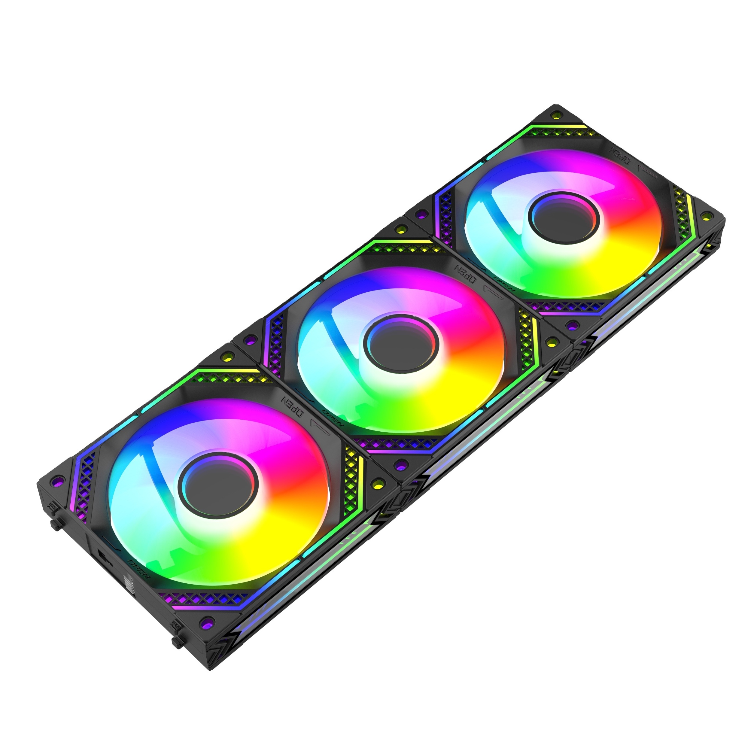 RGB LEDs All-in-One Square Frame Integrated Fan Integrated PWM Control Fan for Computer Case and Liquid Cooling System