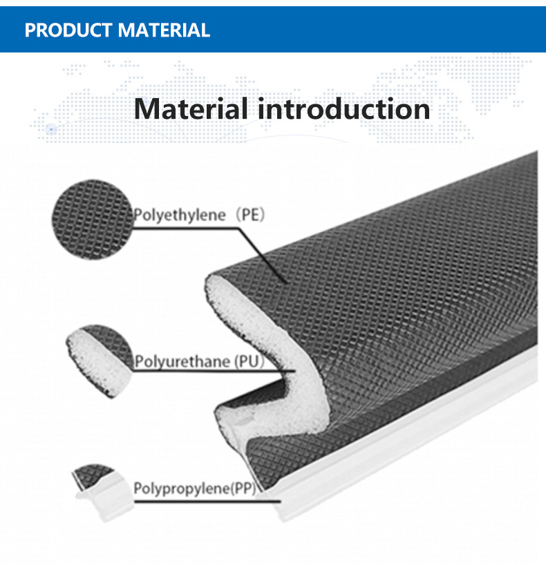Wooden Door Frame Pu Foam Sponge Seal Strip wooden Door wardrobe sealing strip window weatherstrip Pu Foam Door Seal