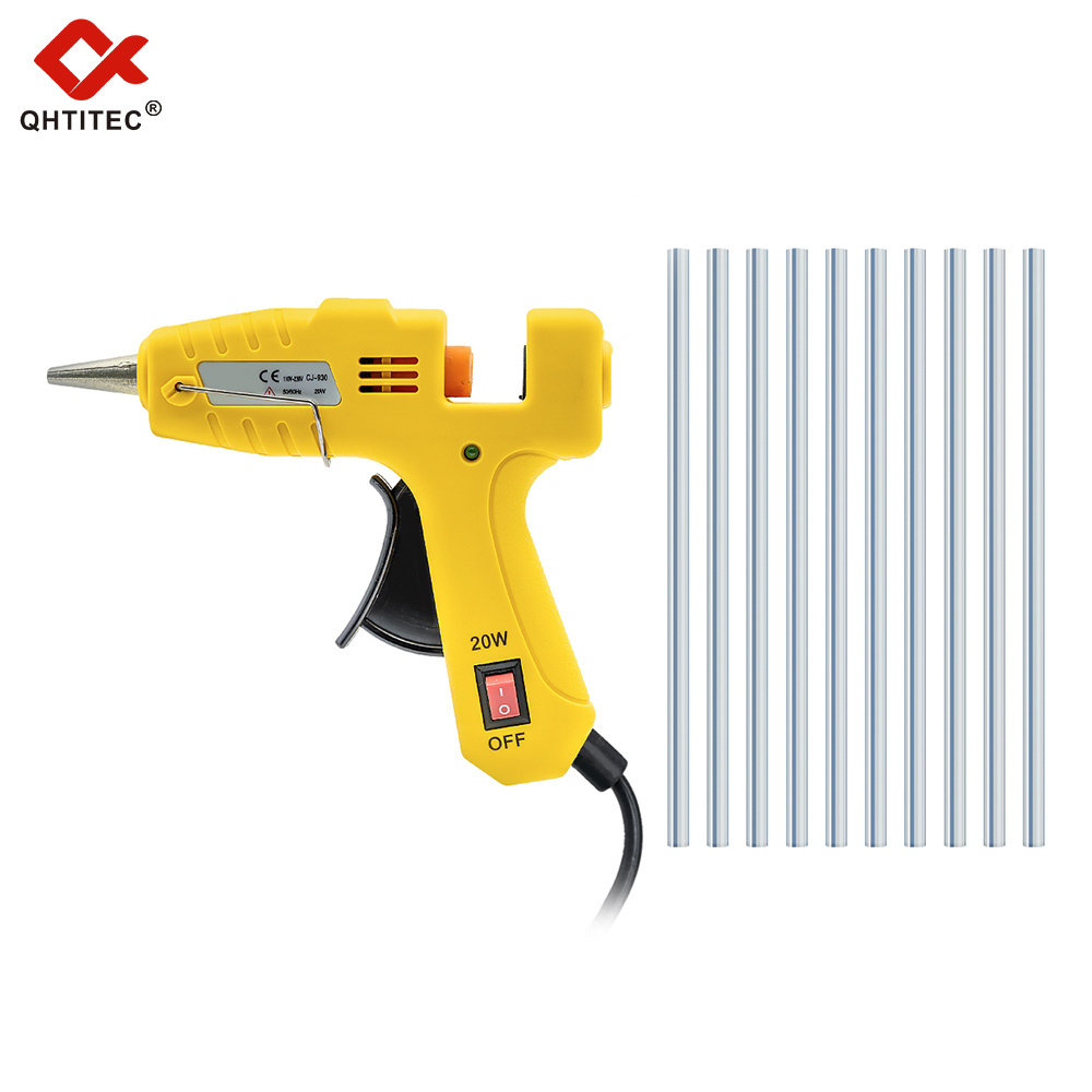 JCD CJ9302TK-ZH 20W 110-230V  Industry Melting Glue Gun DIY Hot Melt Glue Gun Hot Melting Tool with 10PCS Glue Stick