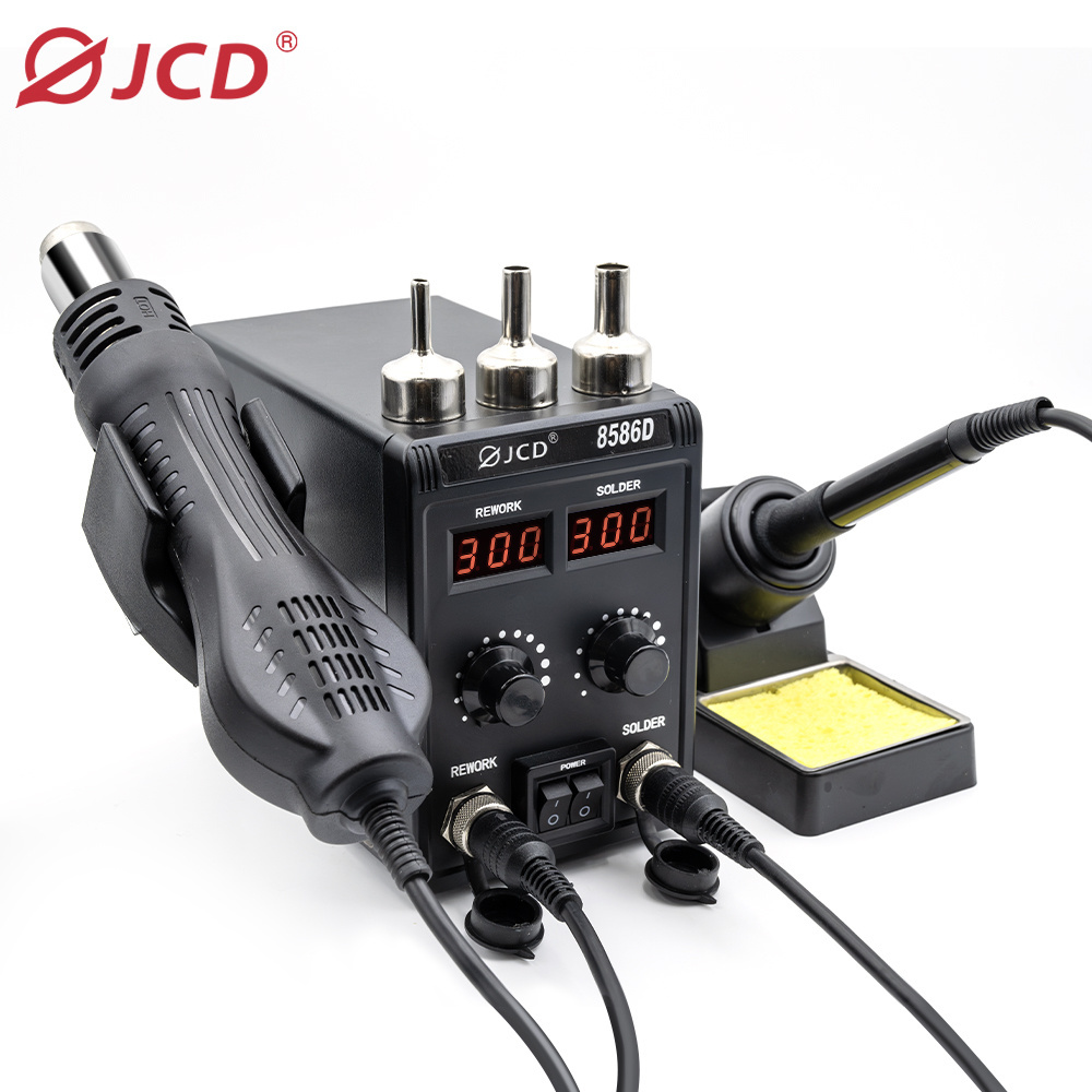 JCD 8586D-B 110V 220V 700W  Hot Air Gun Station SMD BGA Rework Station Soldering Station for Electronics Repairing