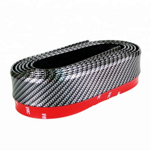 Universal 2.5m Car Front Splitter Rubber Chin Skirt Spoiler Self Adhesive Bumper Lip Protector Carbon Fiber front samurai lip