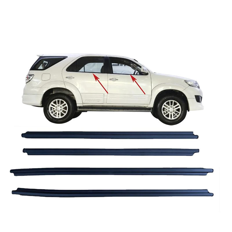 Window Glass Seal Door Belt Weather Strips Molding Trim Outer Door Seal Belt Kit for Toyota Fortuner 2004- 2015