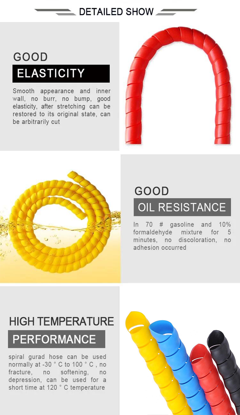 Explosive New Products Tube Spiral Wrap Cable Hose Protection Band Spiral Wrap Sleeves For Hydraulic Hose