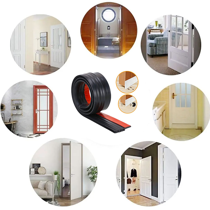 Sound insulation windproof silicone Door Draft Stopper bottom tape Seal Strip weather stripping Rubber Door Gap Cover / Sealer