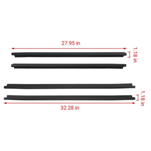 Window Glass Seal Door Belt Weather Strips Molding Trim Outer Door Seal Belt Kit for Toyota Fortuner 2004- 2015